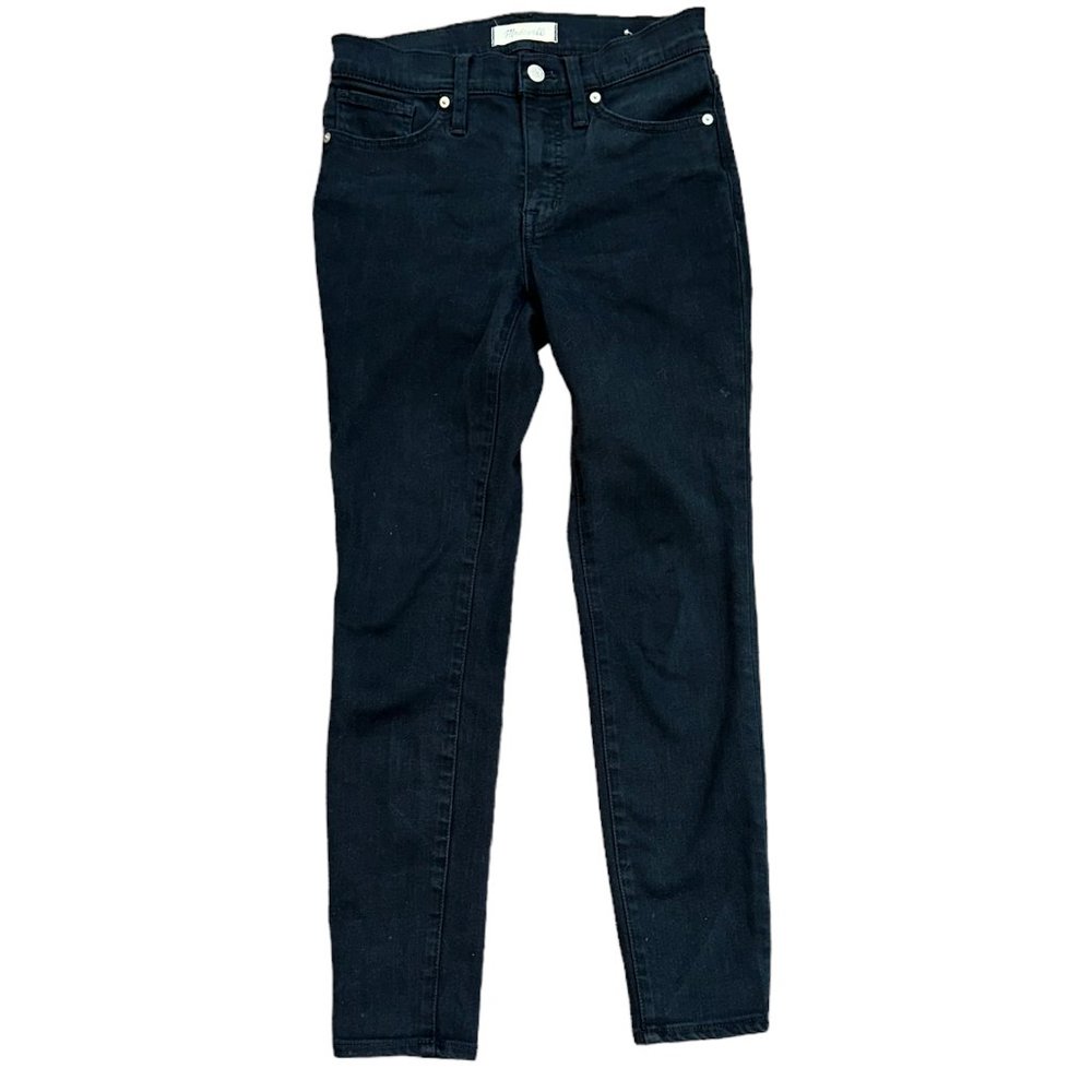 Madewell 9" High Rise Skinny Jeans Black Size 25 Style# J6547